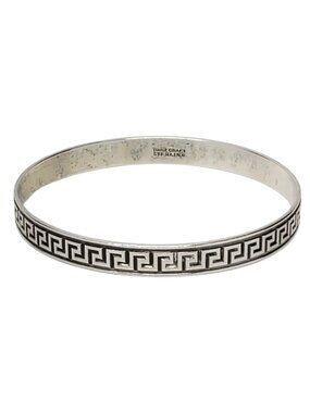 Danecraft Sterling Silver Fleur-de-Lis Bangle Bracelet #24389